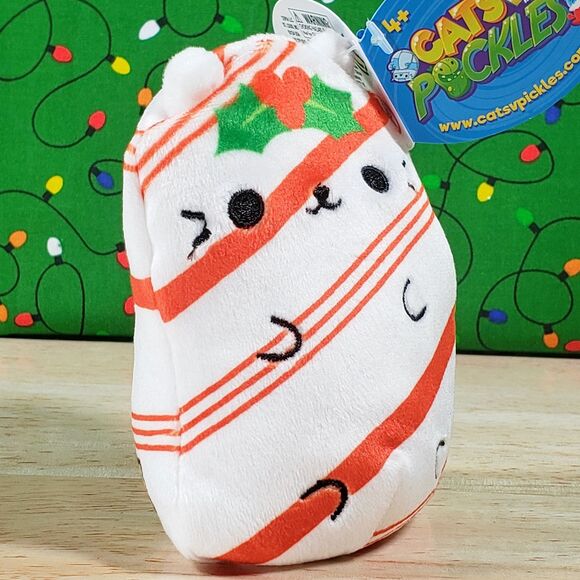 Cepia Cats Vs Pickles Kitty Cane #090 Ultrasoft Collectible Christmas Plush NWT - Picture 2 of 12